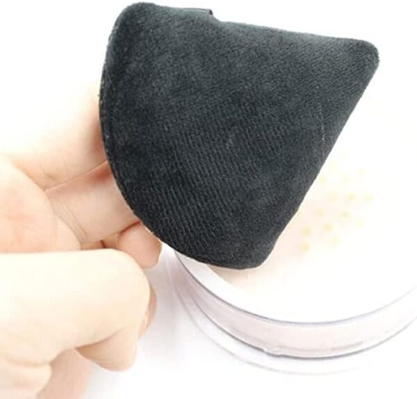 Triangle Makeup Puff Pure Cotton Powder Black, 2 Pieces