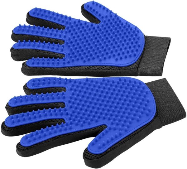 Pet Grooming Glove Perfect for Dog & Cat with Long & Short Fur - 1 Pair