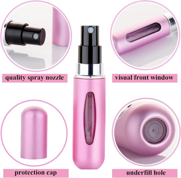 Perfume Atomiser Refillable 5 Pcs Travel Bottle Mini ML - Image 2