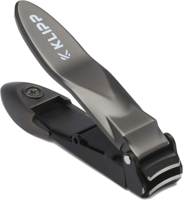 KLIPP Nail Clippers for Men with Catcher - Includes Ziplock Pouch