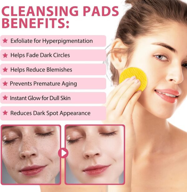 Frovetani Turmeric Cleansing Pad Turmeric Kojic Pads for Face, Helps Balance Skin Oil (40) - Image 5